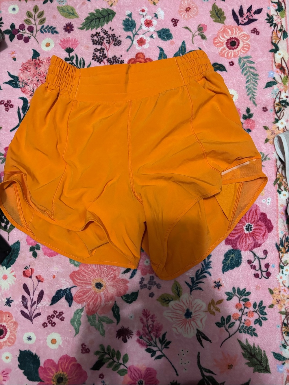lululemon athletica Orange Athletic Run Shorts